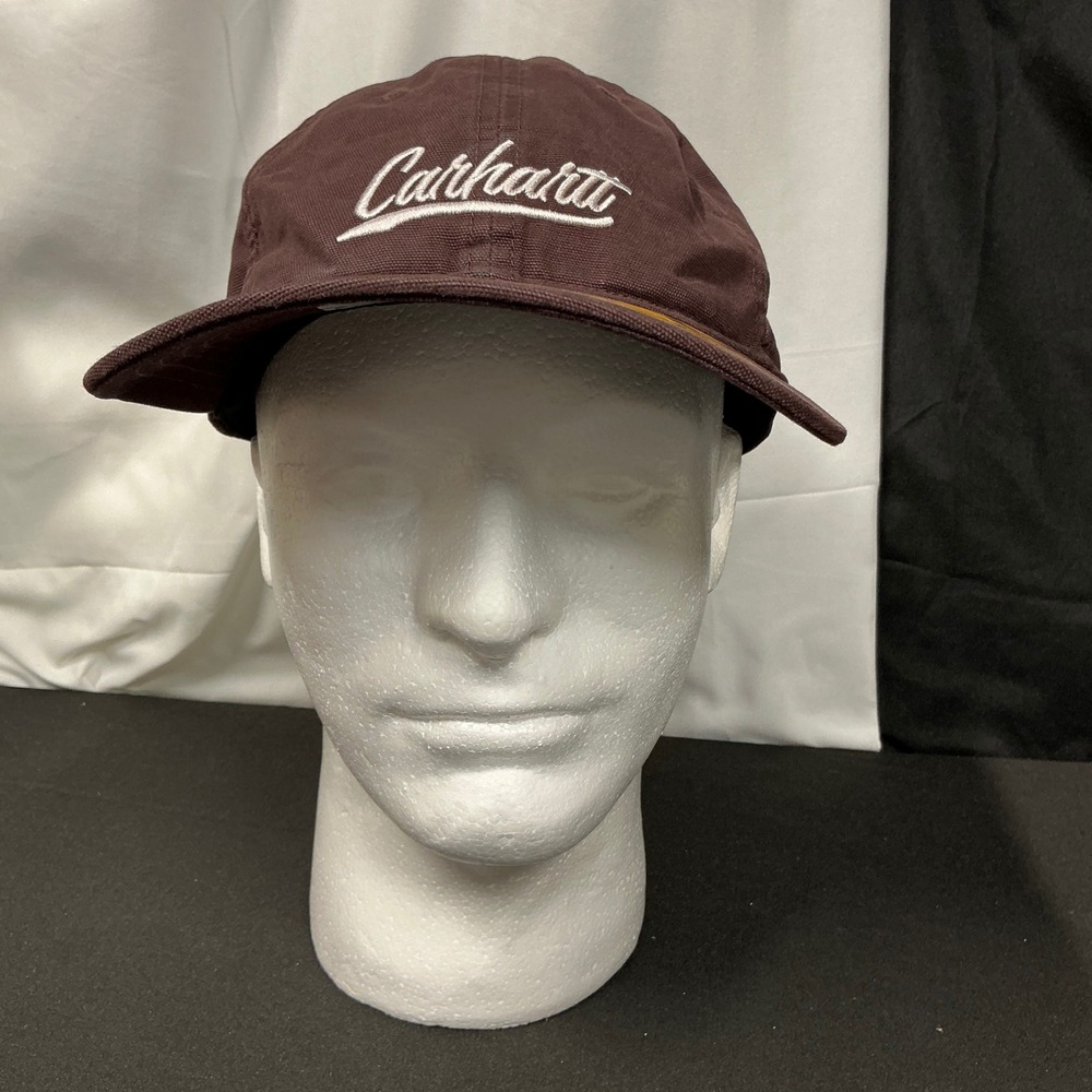 Carhartt Canvas Script Graphic Cap Hat Womens Adjustable Brown New
